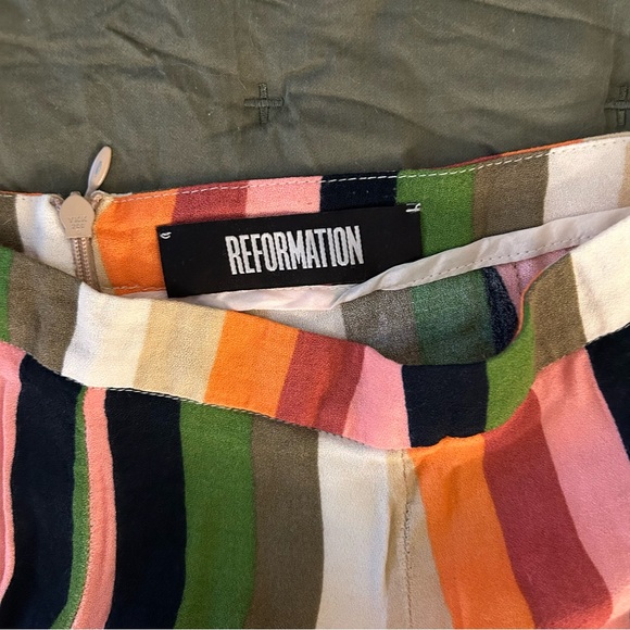 Reformation Multicolor Striped Wide Leg Pants - Picture 9 of 10